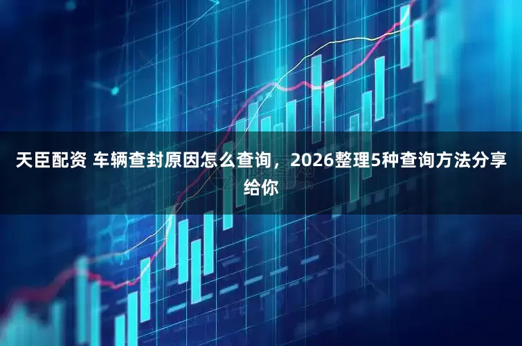 天臣配资 车辆查封原因怎么查询，2026整理5种查询方法分享给你